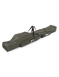 Docooler Caja de caña de pescar plegable Lienzo caña de pescar Herramientas Bolsa de almacenamiento Aparejos de equipo de pesca 2 capas   3 capas, 120 cm   130 cm   150 cm