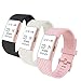 Wearlizer Compatible with Charge 2 Bands Accessories Silicone Strap Replacement Charge 2 Special Edition Lavender 3 Pack