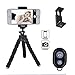 DAISEN Octopus Style Portable and adjustable Tripod Stand Holder for iPhone, Cellphone ,Camera with Universal Clip and Remote (Black)