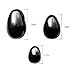 Yoni Jade kegel Exerciser Vaginal Eggs by Beauty Molly Set of 3 Natural Black Obsidian Egg for kegel Exerciser Yoga Egg Pelvic Floor Muscles Vaginal Exercise Size S/M/L
