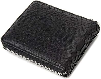 Amazon ロダニア Rodania ヘビ革 本革 パイソン 財布 メンズ レディース 二つ折り財布 ラウンドファスナー 財布 ブランド Snjn0795 ブラック 財布