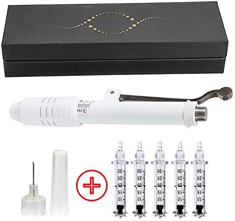 JYY Hyaluronic Injection Pen Atomizer Wrinkle & Anti-Aging Hyaluron Gun +1 X Taking Medicine Needle Wrinkle Removal Beauty Free Injection Tools with 5 Ampoule Head