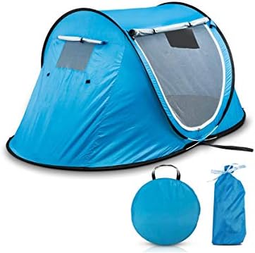 CCLAY Pop-up Tent an Automatic Portable Beach Tent - Suitable for Upto 2 People - Doors On Both Sides - Water-Resistant & Uv Protection Sun Shelter!,Blue