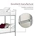 Mecor Metal Bunk Bed-Twin over Twin Undetachable Bunk Beds Frame with Movable Ladder, Metal Slats For Kids/Teens/Adult/Children-Silver