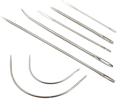 7Pcs Upholstery Carpet Leather Canvas Repair Curved Hand Sewing Needles Kit