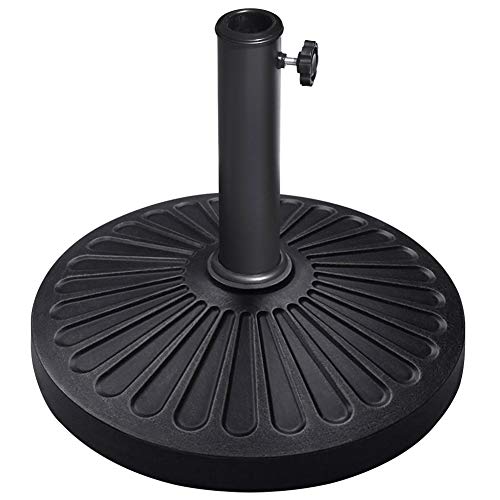 EliteShade USA Umbrella Base Stand Market Patio Outdoor Heavy Duty Umbrella Holder with Concave Radial Pattern,Black