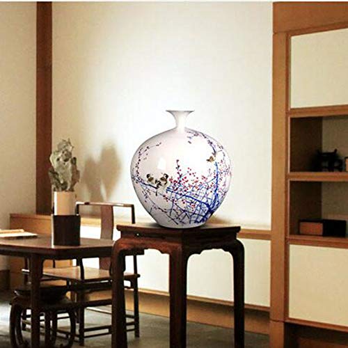 Home Living Room vase Decoration Hand-Painted Blue and White Porcelain vase Decoration Ceramic Flower vase vase Study Table vase Decoration