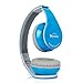 Beyution BT513 Bluetooth Headphones with Built in Mic for Cell Phone, Laptop, PC, Tablet - Retail Package - Blue