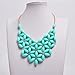 Jane Stone Light Blue Bib Necklace Chunky Necklace Statement Necklace(Fn0511-Light Blue)
