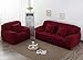 FORCHEER Stretch Couch Cover 3 Cushion Sofa Slipcovers Furniture Pet Protector for Living Room Spandex Smooth Fabric(Sofa, Wine Red)