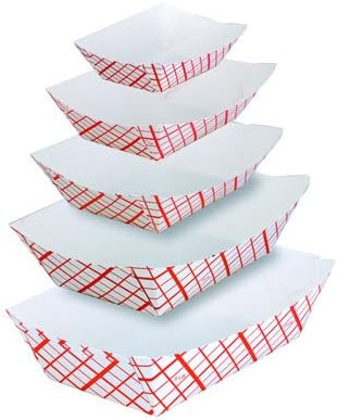 SQP 1# Red Plaid Food Boat 1000/CS