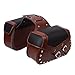 OHMOTOR 2PC Motorcycle Synthetic Leather 2-Strap Saddlebag Tool Bag Heavy-duty Waterproof Pvc