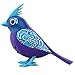 Digi Birds Bird with Bird Cage - Blue & Purple