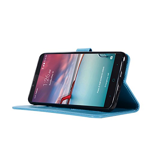 image for ZTE ZMax Pro Case, ZTE Carry Z981 Case, ARSUE Premium Soft Flip Folio 