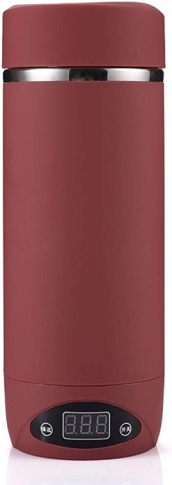 Travel Electric Kettle/Portable Electric Heated Water Cup, Heating Mug - For Office School Home And Travel(110-250V),Red