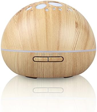 RUIMEINIAN300ml Cool Mist Humidifier Ultrasonic Aroma Essential Oil Diffuser for Office Home Bedroom Living Room Study Yoga Spa - Shallow Wood Grain