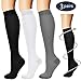 Laite Hebe Compression Socks,(3 Pairs) Compression Sock Women & Men - Best Running, Athletic Sports, Crossfit, Flight Travel