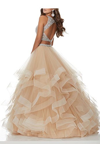 layered prom dress long