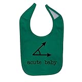 So Relative! Unisex Baby A Cute Baby (Acute Angle) Cotton Baby Bib (Kelly)