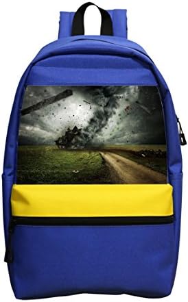 HaSioa The arrival of a tornado Backpack Cool School bag Shoulder Rucksack Kid Handbag blue