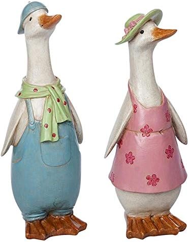 Shudehill GiftwarePair of Davids Country Duck Boy and Girl Ornament Figurines