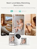 Dr.Care VistaView Smart WiFi Baby Monitor 5" HD 1080P 2K Camera App Control view 2