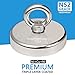 Supremacy Co. 881 lbs Pulling Force (400 kg) Fishing Magnet- Premium N52 Grade Neodymium Fishing Magnet with M10 Eyebolt - Countersunk Hole Diameter 3.54 inch (90mm) for Magnetic Fishing