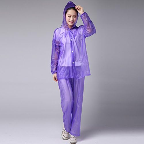 Raincoat Color Transparent Fashion Split Set Rain Pants EVA Plastic Poncho Outdoor Tourism Adult Waterproof Jacket