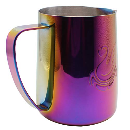 Dianoo Espresso Steaming Pitcher, Espresso Milk Frothing Pitcher Stainless steel, Coffee jug, Latte Art Cup 20 OZ (600ML) Multicolor - Thumbnail 2