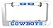 Cowboys License Plate Frame | Lights Up While Decelerating | No Wires, Battery Operated | Go Cowboys Inserts + LUMISIGN Frame (Bundle)