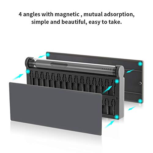 Portable Electric Screwdriver Lithium Alloy Body USB Charging, 56 Precision Drill Bits and 3 LED Lights Cordless Screwdriver Automatic, Manual Two Modes can Be Used For Smart Phone, RC Drone, Computer