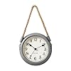 XIAOQIU Wall Clock Living Room Minimalist Wall Clock, Metal Creative Hemp Rope Bedroom Clock Home Wall Decoration Wall… 41L7wk0eSGL. SS100