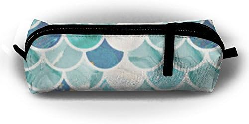 Students Pencil Case Fish Scales Fashion Pen Holder Makeup Bag Zipper Pouch