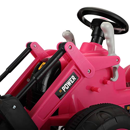 TOBBI Kids Ride On Excavator for Kids,Power Wheel Pedal Tractor with