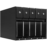 Kingwin Aluminum Five Bay Hot Swap Mobile Rack For 3.5” SSD/HDD, Internal Tray-Less SATA Hard Drive Backplane Enclosure, Support SATA I/II/III &amp; SAS I/II 6Gbps and [Optimized for 3.5” SSD/HDD]