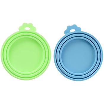 PetBonus 2-Pack Silicone Pet Can Covers, Dog Cat Food Can lids, Fit Multiple Sizes, BPA Free Dishwasher Safe
