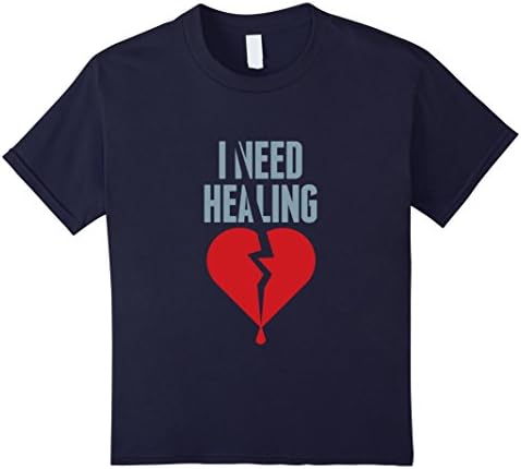 unisex-child I Need Healing T-Shirt 6 Navy