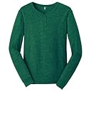 District Men's Young Gravel 50/50 Long Sleeve Henley Tee