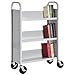Sandusky Lee SL330-05 Single Sided Sloped Shelf Book Truck, 14