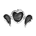 WithLoveSilver 925 Sterling Silver Feather Angel Wing Heart Love Charms Locket Pendant
