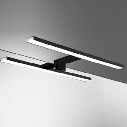 APLIQUE DE BAÑO NEGRO MOMEN LED 30CM 7,2W IP44 CII LUZ BLANCA 6000K