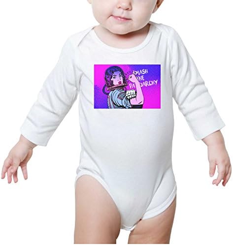 Smash The Patriarchy Feminist Long Sleeve Baby Outfits for Baby Boys