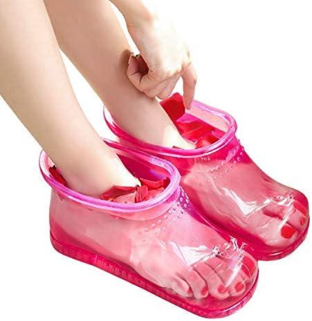 FRTEJ Slippers Bathing Shoes High Tube Female New Indoor Massage Slippers Foot Bath Long Boots 39