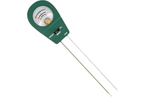 HDVIEW Soil Test Kit, 3-in-1 Soil Moisture Meter, Soil pH and Nutrient Meter, Soil Tester Simultaneously Display Results for Garden, Lawn, Farm Indoor & Outdoor Plants
