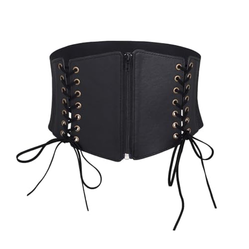 Women\'s Corset Belt Extra Wide Stretchy Belts Elastic Waspie Waist Belt XZQTIVE Black Corset Waist Belt for Women, Wide Elastic Tie  main image 2