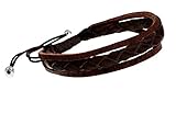 Stylish Braided Leather Multi Strand Adjustable Zen Bracelet in Gift Box