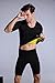 Vinmin Mens Hot Thermo Body Shaper T Shirt, Slimming Neoprene Bodysuit, Workout Sweat Sauna Suit, Stomach Fat Burner, Best Abdominal Trainer for Weight Loss, Black L