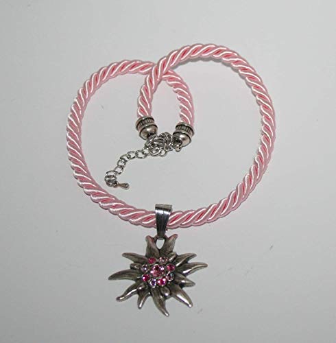 Dirndl necklace costume jewelry dirndl necklace cord edelweiss pendant - Thumbnail 7