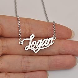 HUAN XUN Custom Made Women Name Necklace Stainless