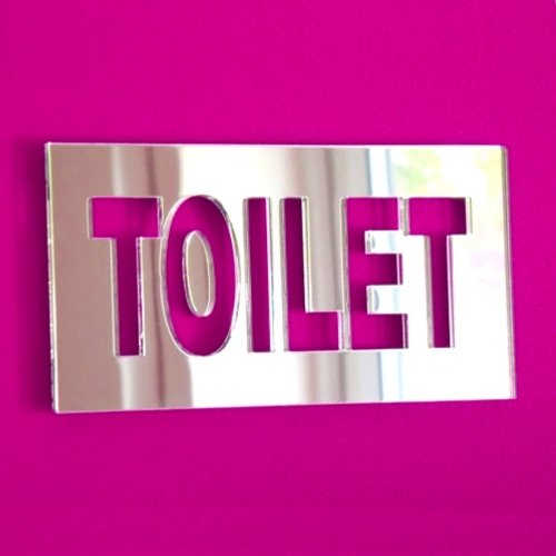 Super Cool Creations Toilet Mirror Sign - 60cm x 25cm